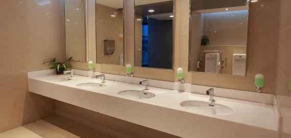 Modern small office washroom